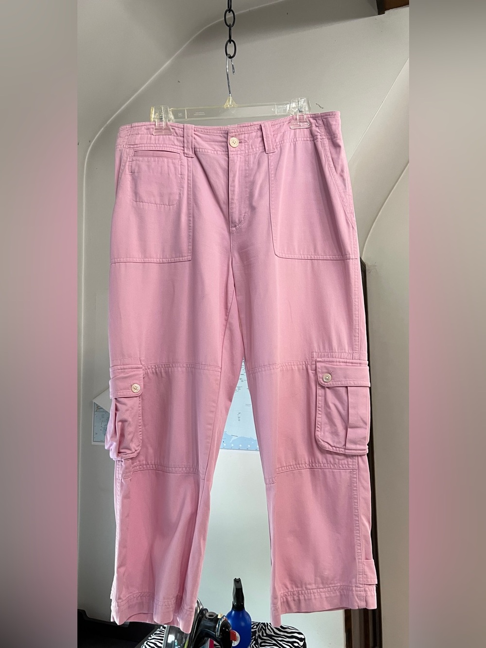 Ralph Lauren Green Label Pink Cropped Cargo Pants Size 10